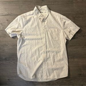 Taylor Stitch White Short Sleeve Button Down Shirt
